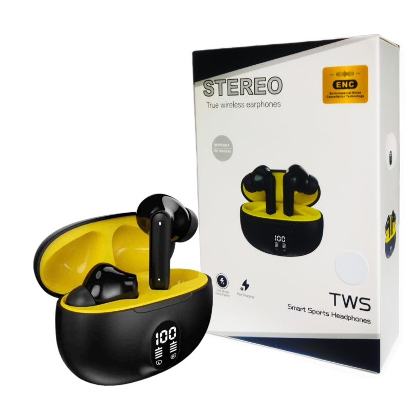 Stereo TWS Wireless Earbuds – HD Sound, Touch Control & Long Battery Life